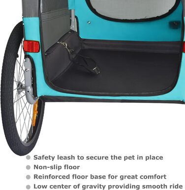 Фаркоп для собак Tiggo VS Pets M – велосипедний причіп для собак, блакитний