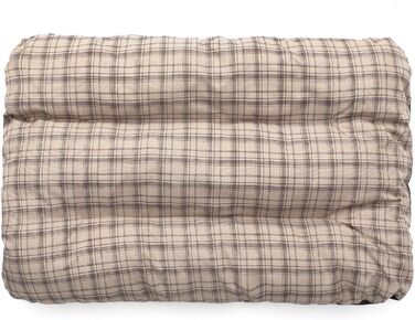 М'яке ліжко для собак, лежанка-матрац, корзина для тварин, 90 x 60 см, R2, в клітинку, бежевий