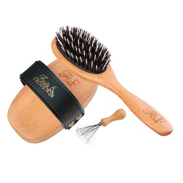 Набір щіток для собак Fritz & Frodewin 'Довга шерсть' | Преміум набір для догляду за шерстю собак | Щітки для вичісування | Для щоденного догляду | З сертифікованого дерева FSC | Безкоштовний засіб для чищення щіток | 100% Made in Germany