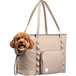 Транспортна сумка для собак Pecute, XL, 43x35x20 см, до 6 кг, для маленьких собак та котів, бежева