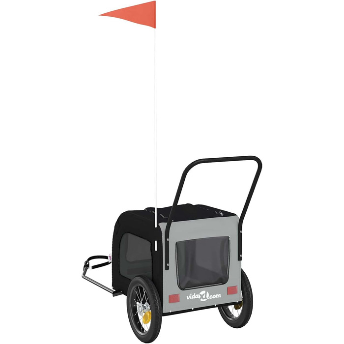 Навісник на велосипед для собак Oxford - сірий та чорний, водонепроникний, модель 93846