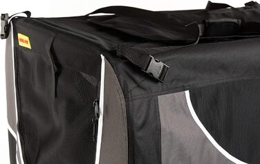 Транспортна переноска для собак та котів, 91x64x64 см. Чорна переноска-будка для тварин, ідеальна для подорожей та перевезень