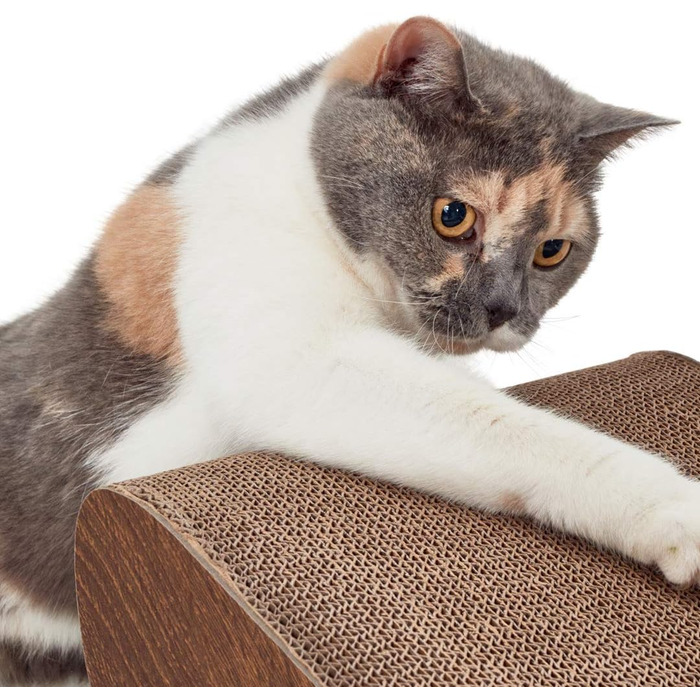 Кігтечка для котів CanadianCat Satellite 2.0 Lounge XXL | З гофрокартону з м'ятою | Колір: горіх | 76 x 24 x 24 см