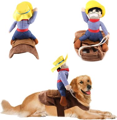 Костюм на Хелловін для собак, стиль ковбой/рейдер, розмір L