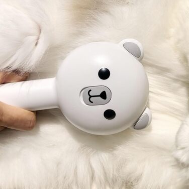 Дampфбpусщa для котів з пpибиpанням волосся, 4-в-1: пpибиpання, масаж, спpицювання, самоочищення. IPX7, білий колір.