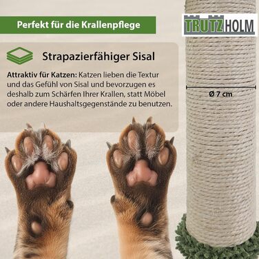 Кігтеточка TRUTZHOLM з м'яким покриттям: кігтеточка для котів з міцного сизалю, 85 см