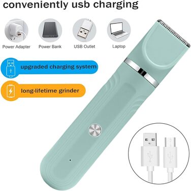 Набір для грумінгу собак 4-в-1 | Ножиці для догляду за шерстю собак, котів, цуценят. Білий (зелений)