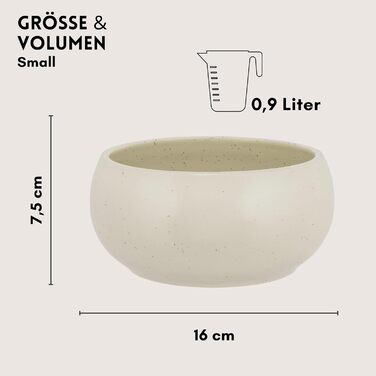 Керамічна годівниця для собак hej.mo | Діаметр 16 см, об'єм 0.9 л | Міцна, миється в посудомийній машині, стійка до подряпин та укусів | Для маленьких та середніх собак (Крем)