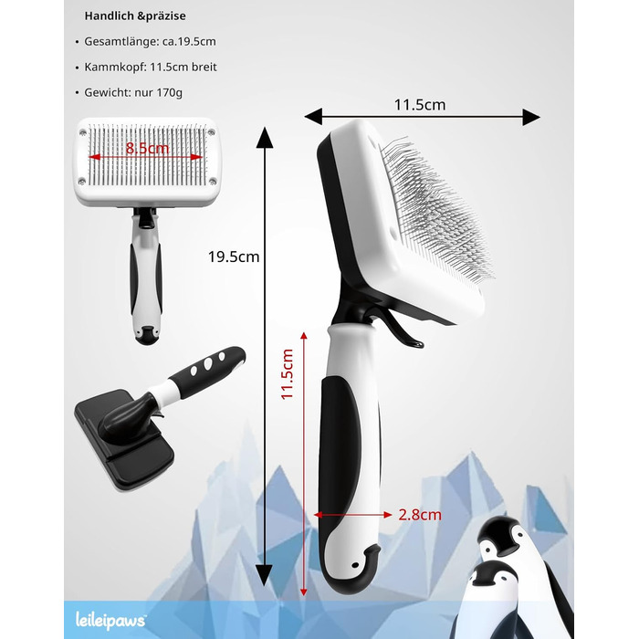 Щітка для собак та котів - самоочисна Slicker, проти випадання шерсті та ковтунів