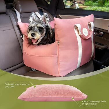 Автокрісло для тварин Booster: безпечне та зручне автоліжко для собак та котів середніх розмірів (2 шт., Fichte, Medium)