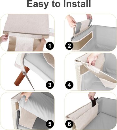 Захист для дивану від кігтів котів, 70 x 50 см, з сизалю, для правої руки. Захист меблів від кігтів котів