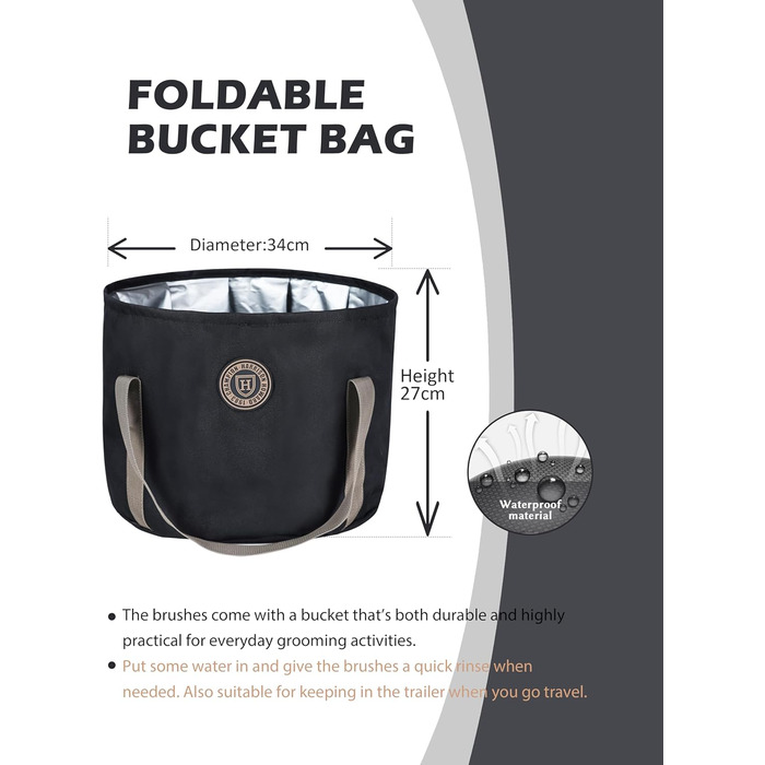 Набір для догляду за конем Harrison Howard, 9 предметів, блакитний (з сумкою)