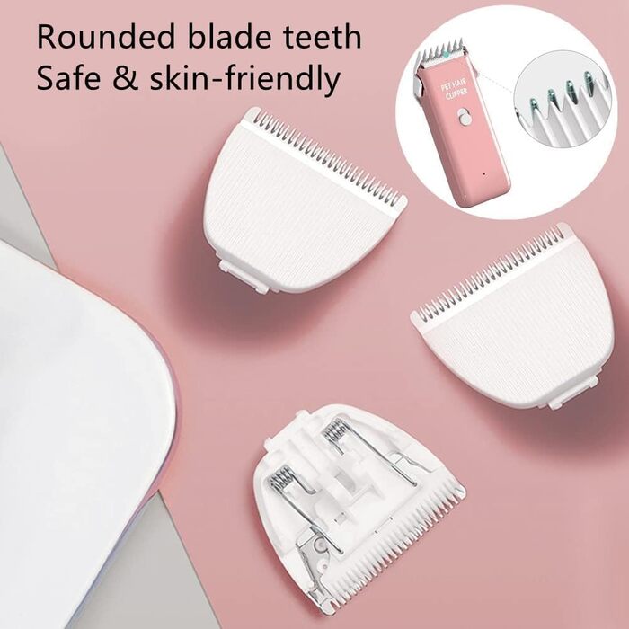 Професійна машинка для стрижки собак та котів, акумуляторна, бездротова, набір лез (3 шт.), стандарт