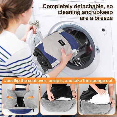 Автомобільний лежак для собак 3-в-1 - переносна ліжко для маленьких собак, з м'яким килимком, для переднього або заднього сидіння, внутрішнє та зовнішнє використання (04-Блакитний)