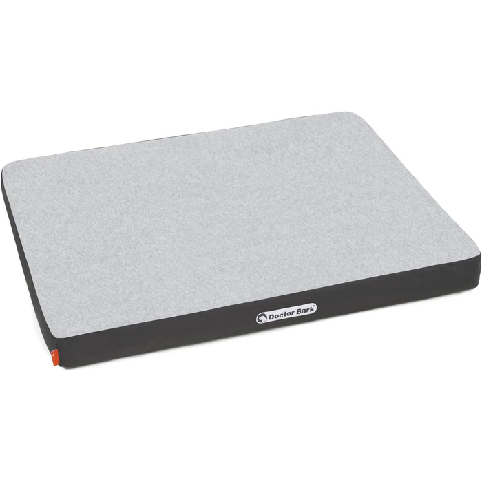Ортопедичний лежак для собак Doctor Bark з флісовою поверхнею, 80x60 см, сірий (M)