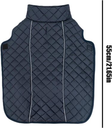 Зимовий теплий одяг для собак: вітронепроникна бавовняна жилетка, утеплена модель для прогулянок, походів, кемпінгу та міста (морська синя)