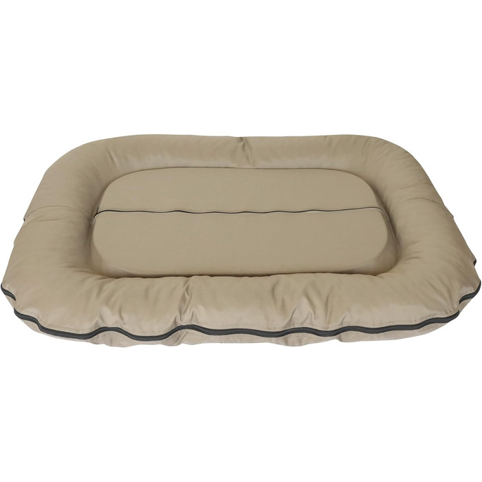 Ортопедична подушка для собак Luna S: 70x55 см, бежева. Зносостійка, для маленьких собак, для саду та дому. Можна прати при 60°C, з віскоеластомерної піни.
