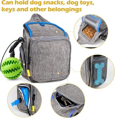 Автокрісло для собак та котів, 45x40x34 см, сірий колір, з бічною кишенею та ременем безпеки