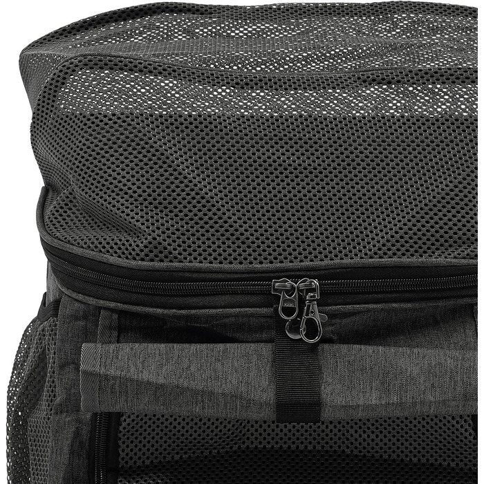 Корзина для велосипеда для собак, сіра, 7,5 кг, з ременями безпеки, дихаюча та міцна, функція рюкзака, 2 кишені