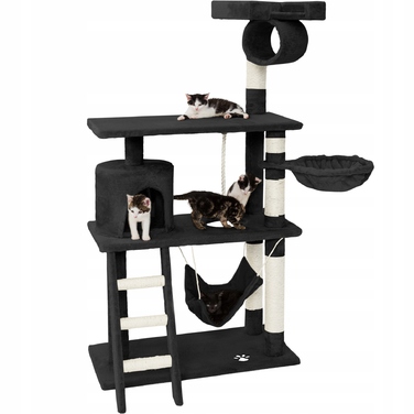 Когтеточка для котів TecTake, багатоколірна, 141 см, 3 рівні