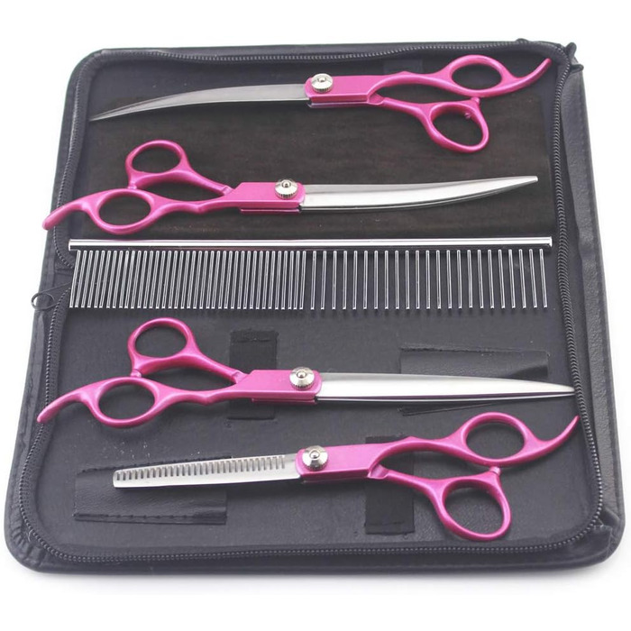 Набір професійних ножиць для грумінгу тварин: для собак та котів, з нержавіючої сталі
