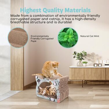 Кігтеточка для котів Nobleza з картону, дизайн 