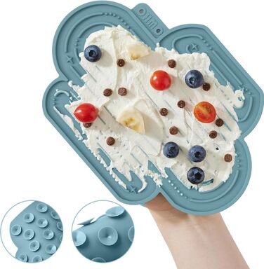 Лежанка-іграшка для собак OHMO Schleckmatte, 2 шт. (Коррал & Вишневий) - для цуценят, котів, зняття тривоги, повільне годування, силікон 18x25.5 см