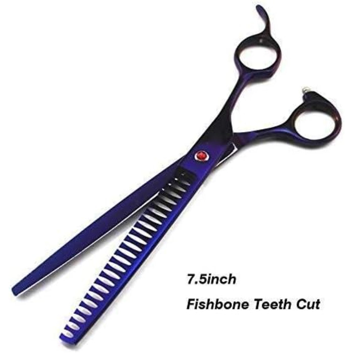 Набір професійних ножиць для грумінгу собак та котів (4 шт.): прямі, зігнуті, для стрижки та фінальної обробки. Виготовлені з нержавіючої сталі.