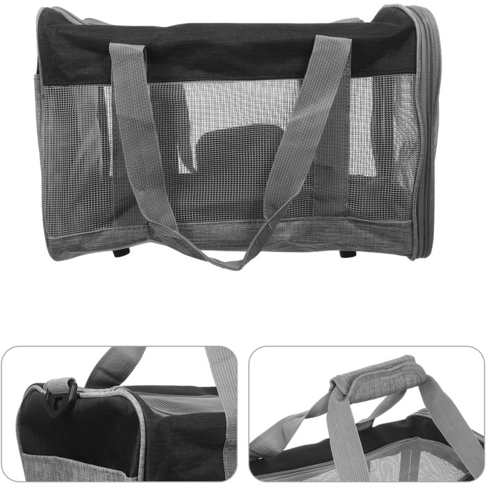 Сумка-переноска для котів та маленьких собак VALICLUD, сітка, дихаюча, складна, легка, з підкладкою та кишенями для подорожей