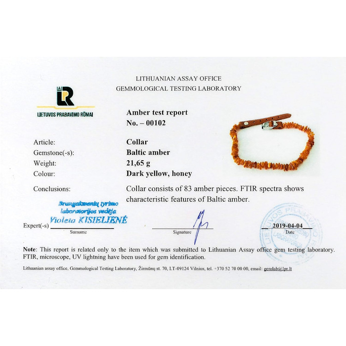 Нашийник для собак з бурштину Amber Neck, ручна робота, натуральний балтійський бурштин, справжня шкіра, регульований, подарункова упаковка, 40-45 см