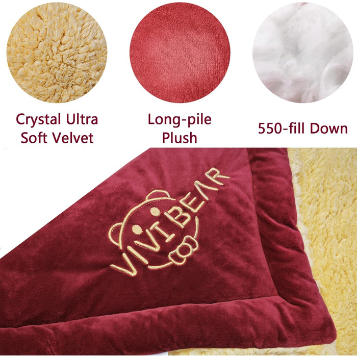 Килимок для собак Comfy, великі породи - миючий, плюшевий, стильний, лежанка для собак, ковдра, двосторонній (110x70 см) - 2 шт (червоний)