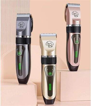 Машинка для стрижки собак Bjaf Dog Clipper Pro - тиха, бездротова, 4 насадки, для котів та собак, сіра