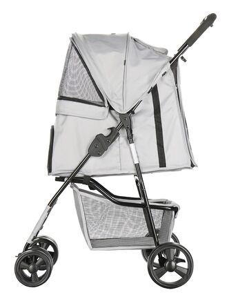 Візок для собак Сенна сірий, зручний для прогулянок