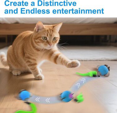 Інтерактивна іграшка для котів - м'ячик з феєрверком, перезаряджається, 2 режими, автоматична іграшка для котів, самостійна розвага, (Помаранчевий)