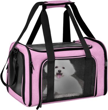М'яка переноска для котів та собак, рожева | Переноска для тварин, дихаюча, портативна, складна | Katzentransportträger