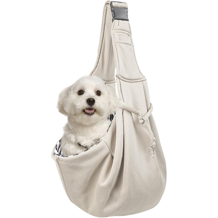 Сумка-переноска для собак та котів | Зручна переноска для тварин для прогулянок та подорожей, регульовані ремені, легкий аксесуар для активного відпочинку, бежевий колір