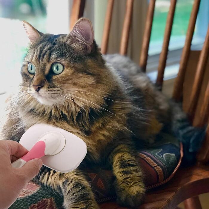 Масажна щітка для тварин ULTECHNOVO 3 шт. для котів та собак з довгим хутром, рожева