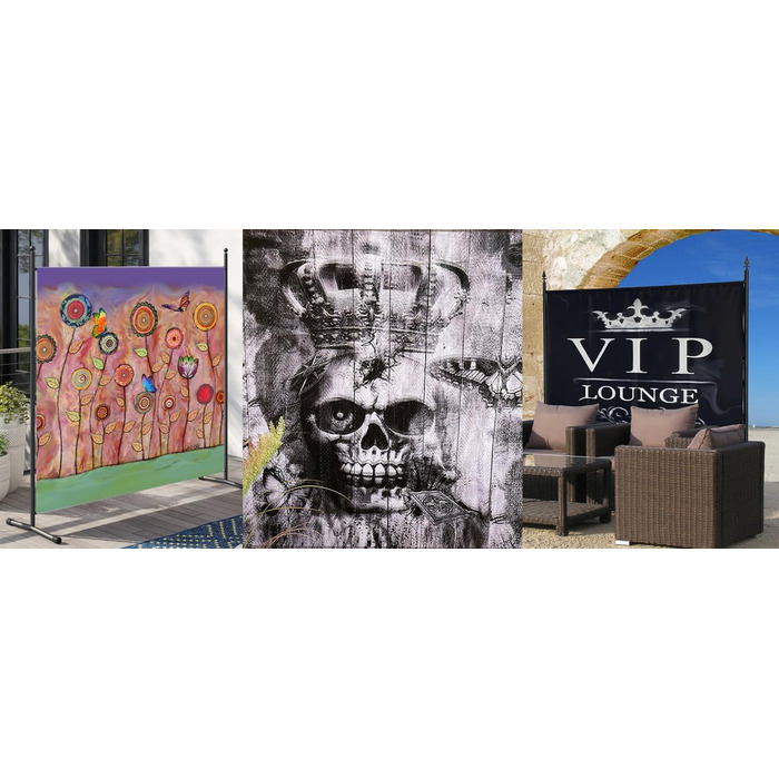 Ширма QUICK STAR Paravent з тканини, 180 x 178 см - для дому, саду, балкону