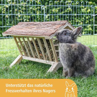 Годівниця для сіна Kerbl Pet Nature 45x32x33 см, дерев'яна