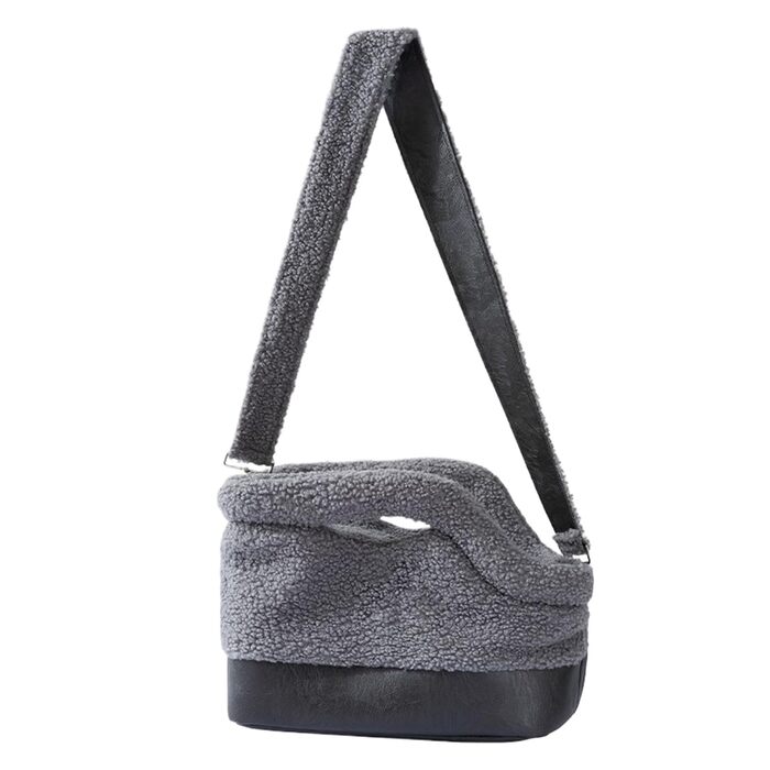 Транспортна сумка для кота/собаки Husoiuy | Водонепроникна сумка-переноска для зимового використання | З кріпленням на ремінь безпеки | Для маленьких та середніх порід | Сіра