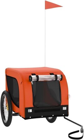 Причіп для велосипеда для собак Оранжево-чорний, Oxford-тканина та залізо, LH50049