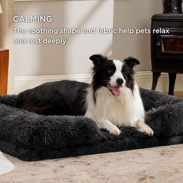 Ортопедичне ліжко для собак BEDSURE - 71x58 см. Зручне ліжко-софа для маленьких собак з ефектом пам'яті, миється, нековзне, ортопедичне