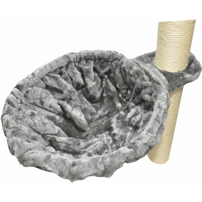 Котячий будиночок Nanook Kratzbaum - лежанка для котів, XXL, Ø 45 см, глибина 12 см, сірий