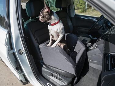 Транспортна переноска для собак, лежанка для собак, кошик для собак, лежанка для котів, для маленьких собак (46x46x31 см, графіт)