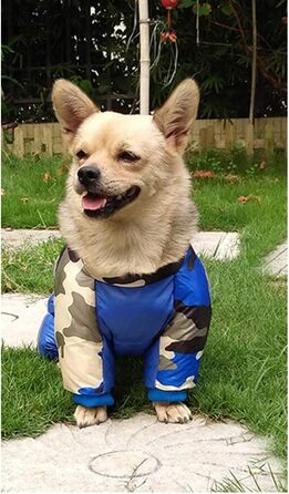 Тепла зимова куртка для собак Lucang Hautier: бавовняний халат для французького бульдога, маленьких собак (Roa, S, темно-синій)