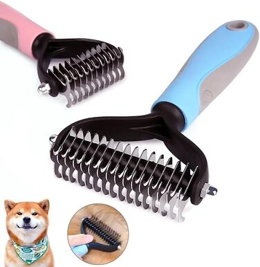 Щітка для собак, синього кольору, для догляду за шерстю. Ефективна та якісна, L, S1-blue