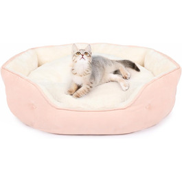 Кругле ліжко для котів та цуценят, 50.8 см. Зручне, з неслизьким дном та знімним подушкою. Підходить для домашніх тварин.