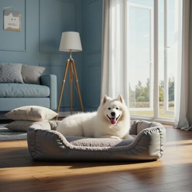 Крісло-ліжко для собак, м'яке, нековзне, знімний та пральний чохол, пухнасте (XL)