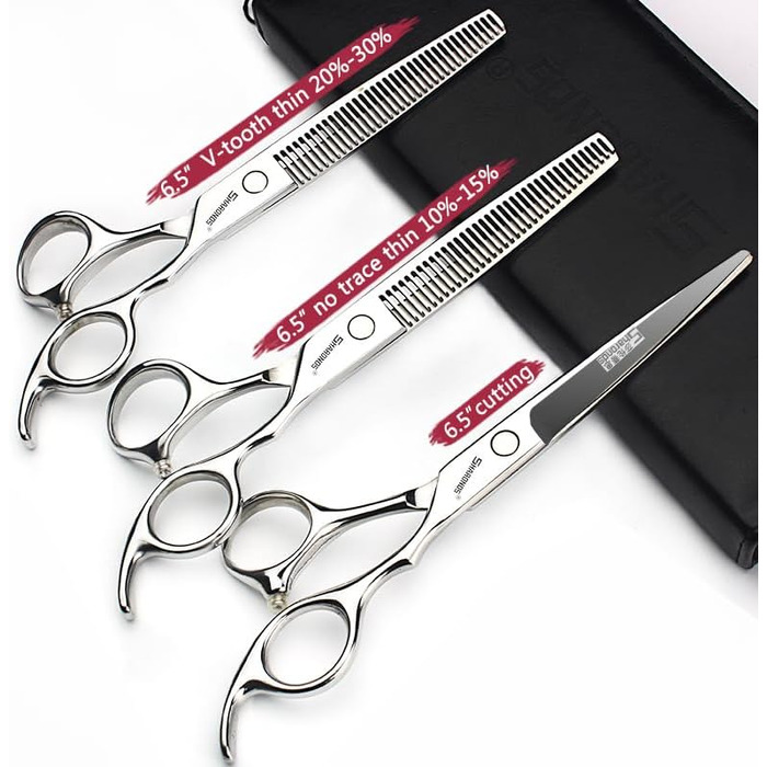Професійні ножиці для волосся 7 дюймів з нержавіючої сталі 440C (набір для стрижки та проріджування)