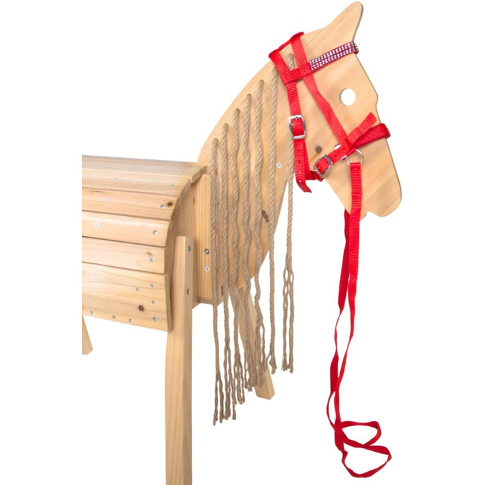 PFIFF Trenzaum 'Lotty' для іграшкових та дерев'яних коней, іграшкова вуздечка, розмір універсальний (червоний)